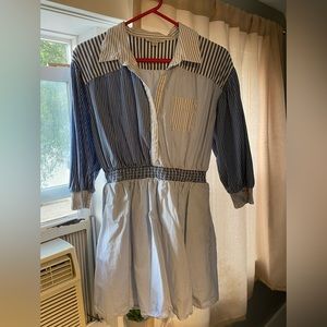 Blue pinstripe American Eagle dress. Size M
